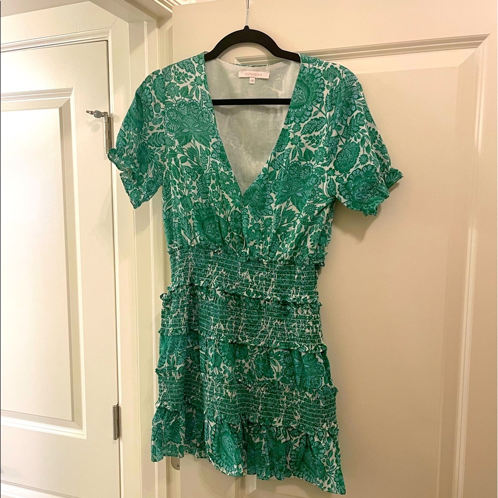 Never Worn Green Floral Spring Dress